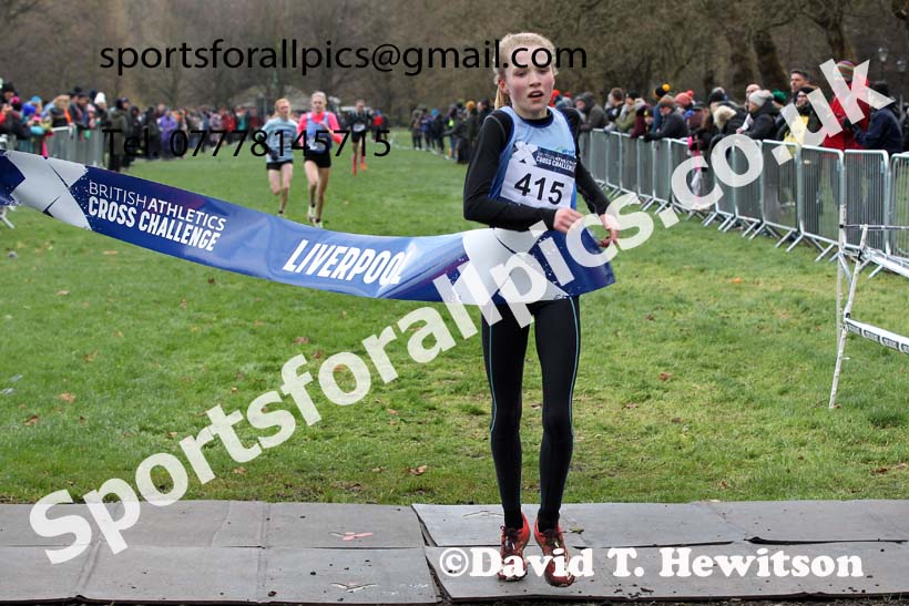 Girls under-15s, European Cross Country Championships Trials, Sefton Park, Liverpool. Photo: David T. Hewitson/Sports for All Pics